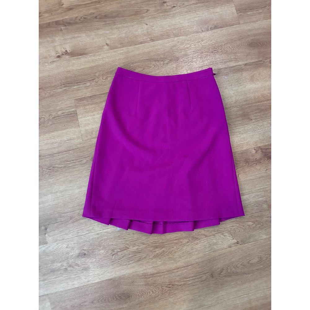 Diane‎ von Furstenberg Eliza Magenta Purple Pleated Back Skirt Size 0 S2801A15